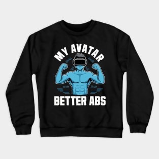 Gym Bro VR headset Funny Gifts Crewneck Sweatshirt